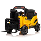 Garvee Ride - P Series: 12V Electric Forklift Ride-On: Liftable Fork, Remote, Music, Realistic Design, 66lb Load, for 3-7 Years - Yellow - Yellow