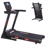 Garvee Folding Treadmill with Auto Incline, Heart Sensor, Double Shock Absorption, Bluetooth Speaker, Cup Holder, for Home Office Indoor Cardio
