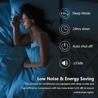Garvee 12000 BTU 3-in-1 Portable AC Unit | Cools 550 sq.ft with Fast Auto Cooling | Quiet Air Conditioner with Dehumidifier for Bedroom & Living Room - White