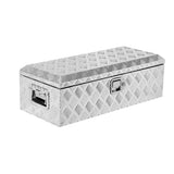 Garvee 30X13 Inch Truck Bed Tool Box, Heavy-Duty Aluminum Diamond Plate Storage Chest, Waterproof with Lock, for Trucks, Trailers, RVs, and Warehouses, Silver - Sliver