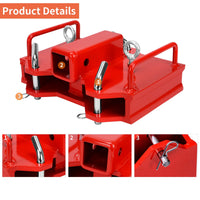Garvee 2-Inch Forklift Trailer Hitch Receiver, 7000 lbs Capacity, Dual-Pallet Forks Compatible, Red