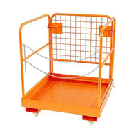 Garvee 36"x36" Forklift Safety Cage, Foldable Forklift Work Platform,Forklift Man Basket 1200lbs Capacity with Protective Guardrail Chian for 1-3 People Drain Hole, Perfect for Aerial Work