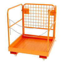 Garvee Forklift Safety Cage with Caster,36x36 Inches Heavy Duty Forklift Cage,Forklift Man Basket with Chian and Safety Lock up to Load 1200LBS for 1-3 People