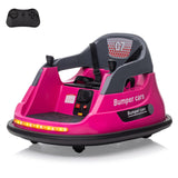 Garvee Ride - P Series: 12V Kids Bumper Car with Remote Control, LED Lights & 360 Degree Spin, Indoor and Outdoor Kids Toy for 18+ Months Kids - Rose - Rose
