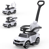 Garvee Ride - P Series: 4-in-1 Push Cars for Toddlers 1-3 with Led Lights, Music, Horn and Controllable Push Handle - White - White