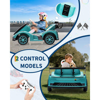 Garvee Kids Go Kart Ride On Drift Kart Dual Motors Battery Powered Outdoor Racing Toy Boys Girls 2 Mph LED Lights