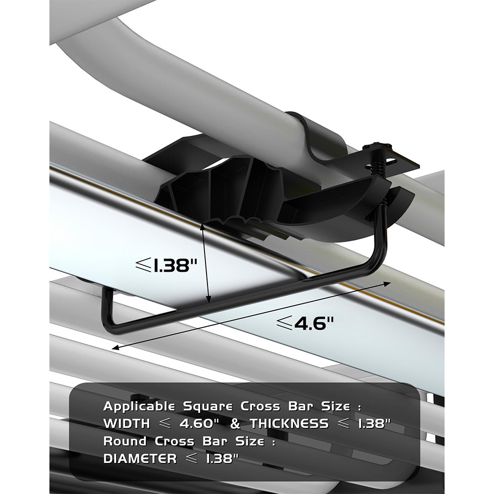 Garvee 64" x 50" x 6" Universal Roof Rack Basket, Heavy Duty Steel Cargo Carrier for SUVs, Trucks, Vehicles, Black