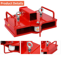 Garvee 2-Inch Forklift Trailer Hitch Receiver, 7000 lbs Capacity, Dual-Pallet Forks Compatible, Red