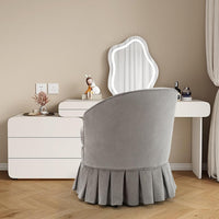 Garvee Mid-Century Modern Upholstered Banquet Dining Chair, Grey