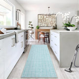 Garvee Area Rug 2x6 Modern Rug Runner Washable Mat Soft Faux Wool Entryway Runners Contemporary Non-Slip Long Rug Runner Indoor Hallway Kitchen Runners for Living Room Bedroom Accent Rug Teal - Mint Green