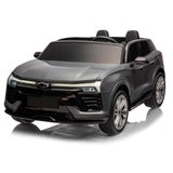 Garvee Ride - P Series: 24V 2-Seater Chevrolet Blazer Kids Car with Remote Control, Bluetooth - Grey - Grey