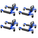 Garvee 4Pcs Car Wheel Dolly With Hydraulic Tire Jack For Vehicle Positioning, 1500LBS Capacity, Blue, Fits Up To 12 Inch Wheels - Blue
