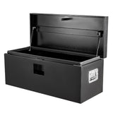 Garvee 24“X15"X15" Steel Truck Tool Box - Heavy-Duty, Dual Lids, Lockable, Weatherproof Storage for Pickup Truck Beds, RVs, and Trailers, Black - Black-New model