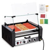 Garvee 1650W Hot Dog Roller 9 Rollers, 24 Capacity with Dual Temp