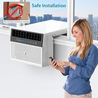 Garvee 6000 BTU Window Air Conditioner U-Shaped With RC, High-Efficiency Cooling Small Window Air Conditioner with Remote Control and Washable Filter, Quiet Operation, Cooling Up to 250 Sq Ft, 115V/60Hz
