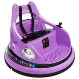 Garvee Ride - P Series: 12V Ride on Toddler Bumping Car W/Remote Control, LED Lights & 360 Degree Spin, ASTM Certified - Purple - Purple