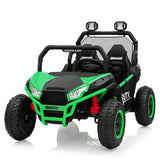 Garvee Ride - P Series: 24V 2 Seater Ride On Car, XXXL Off-Road Utv for Kids w/Metal Frame, 20 Inch Wide Seat, 400W Electric Vehicle Toy Car w/Pop Music, 3 Speeds for Boys and Girls,Green - green