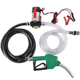Garvee 12V DC Electric Fuel Transfer Pump Kit, 10GPM/40LPM Portable Self-Priming Fuel Transfer Extractor Pump Kit with Aluminum Automatic Nozzle, 360 Swivel Connector, Green - Green