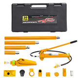 Garvee 20 Ton Porta Power Kit Heavy Duty Hydraulic Ram with Secure Transport Case for Auto Shop Frame Repair Yellow - Yellow