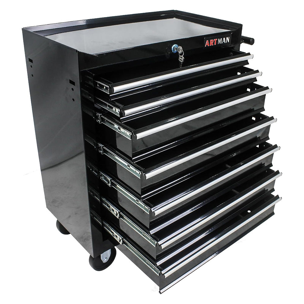Garvee 7-Drawer Metal Rolling Tool Chest with Wheels,Heavy Duty Tool Storage Cabinet with Locking System,Toolbox with Wheels for Garage, Warehouse, Workshop, Repair Shop