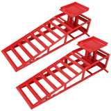 Garvee 2 Pack Hydraulic Car Ramps Truck Ramps Lifts 5T 10000lbs Car Trailer Garage Vehicle Ramps Lifts for Car Repair Red - Red