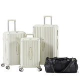 Garvee Luggage Sets Of 4 Pieces Travel Luggage Suitcase With TSA Lock Collapsible Cup Holder 20"/24"/29"/Travel Bag White One Size - White