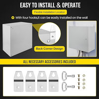Garvee Junction Box, Steel Electrical Box 24x24x12", NEMA 4X Electrical Enclosure Box IP66 Waterproof & Dustproof, Universal Electrical Project Box with Lock & Mounting Plate