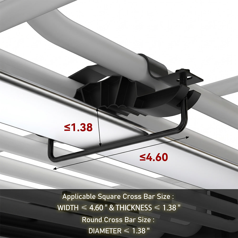 Garvee 64" x 39" x 6" Universal Roof Rack Carrier Basket, Heavy Duty Car Cargo Rack for SUVs and Trucks, Black, 200 Lbs Capacity
