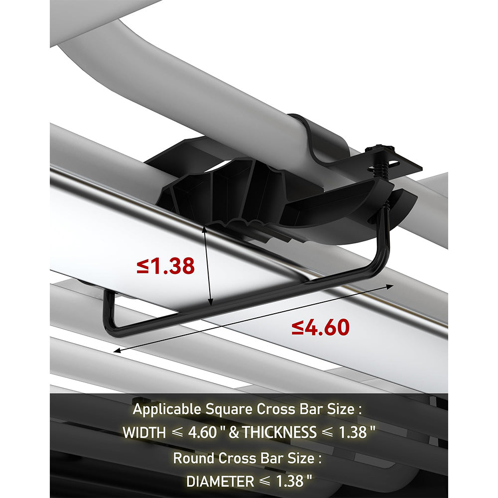 Garvee 46" x 36" x 5" Universal Roof Rack Carrier Basket, Waterproof Cargo Carrier Bag for SUVs, Trucks, Vehicles, 44" x 34" x 17", Black