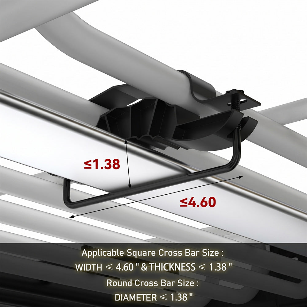 Garvee 64" x 50" x 6" Universal Roof Rack Basket - Heavy-Duty Rooftop Cargo Carrier for SUVs and Trucks, 200 lbs Capacity, Black