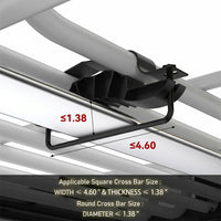 Garvee 51" x 36" x 5" Universal Roof Rack Basket With Waterproof Luggage Bag For SUVs Trucks Vehicles, 51" x 36" x 5", Matte Black