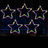 Garvee Christmas Window Star Lights 5 Pack Christmas Decorations Light 8 Lighting Modes with 38.4 Inches Power Cord and Remote Timer for Xmas Party Indoor Outdoor Decor(Multi-Color)