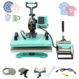 Garvee 6 in 1 Heat Press Machine, 12x15 inch Sublimation Heat Press, 360° Swing Away Digital Heat Transfer Multifunction Heat Transfer Sublimation Combo for T-shirt, Cap, Mug, Plate, Pillow, Bag - TLFTS1215 Multifunctional Heat Press Machine 2938 6 in 1 Double Display Plug 12*15 Inch