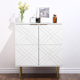 Garvee Storage Cabinet with Doors, Modern White Accent Cabinet, Sideboard Buffet Cabinet for Dining Room, Living Room, Kitchen - White