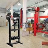 Garvee 6 Ton Hydraulic Press Heavy Duty H-Frame Floor Shop Press with Adjustable Workbench & 2 Press Plates for Metal Bending, Straightening, Automotive Repair, Black - Black