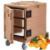 Garvee 82Qt Portable Food Warmer, LLDPE Hot Box w/ Wheels for Catering - BROWN - BROWN