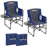 Garvee Oversized Camping Directors Chair Heavy Duty Portable Folding Lawn Chair with Side Table for Outdoor Beach Fishing Picnic, 20.8in x 19.8in x 5.5in