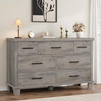 Garvee Dresser for Bedroom with 7 Drawers, Storage Chest of Drawers with Metal Handle, Wooden Dresser Organizer for Living Room,Closet,Entryway,Nursery