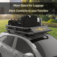 Garvee 64" x 50" x 6" Universal Roof Rack Basket - Heavy-Duty Rooftop Cargo Carrier for SUVs and Trucks, 200 lbs Capacity, Black