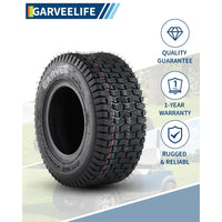 Garvee 2 Pack 13x5.00-6 Lawn Mower Tire V Pattern Tubeless for Lawn & Garden Riding Mower Tractor Golf Cart Utility Vehicles 4PR Black