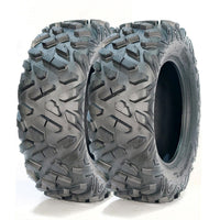 Garvee 25x10-12 ATV/UTV Tires - 2PCS All-Terrain Off-Road Trail Sand Tires, 16mm Tread Depth, 6PR Tubeless (25x10x12), Black