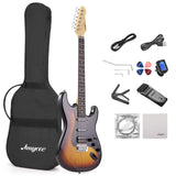 Garvee Electric Guitar, 39" Electric Guitar Kit with Effects System,HSS Pickup,Starter Set with Bag, Capo, Strap, String, Tuner, Cable, Picks,Electric Guitar for Beginner, Professional Player-Sunburst
