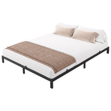 Garvee 10 Inch Queen Bed Frame No Box Spring Needed, Heavy Duty Queen Platform Metal Bed Frame with Metal Slats, Easy Assembly, Noise Free, Black - Black - 10 Inch
