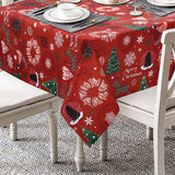Garvee Christmas Tablecloth, Christmas Table Cloths, Farmhouse Xmas Table Covers for Kitchen Dining Room Banquet Christmas Table Decor