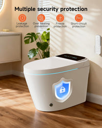 Garvee Elongated One-Piece Smart Toilet in Tankless Design with Bidet, Auto Open/Close, Heated Seat, Instant Warm Water & Dryer and Foot Sensor Operation for Bathroom