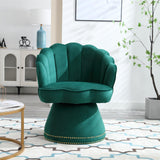 Garvee Swivel Barrel Accent Sofa Chair 360-Degree Swivel Round Sofa Green For Living Room Nursery Hotel Bedroom Office Lounge Club Chair