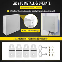 Garvee Junction Box, Steel Electrical Box 20x20x6", NEMA 4X Electrical Enclosure Box IP66 Waterproof & Dustproof, Universal Electrical Project Box with Lock & Mounting Plate