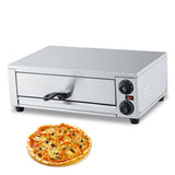 GARVEE 16" Commercial Pizza Oven -1300W Countertop Stainless Steel, with Grilling Rack & Crumb Tray, for Restaurant/Home Use - Silver