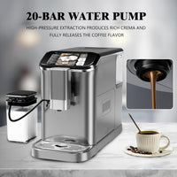 Garvee Fully Automatic Espresso Machine 20 Bar, 1350W Espresso and Cappuccino Machine with Automatic Milk Frother, Gift for Coffee Lover
