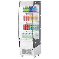 Garvee 220L/7.8 Cu.FT Commercial Refrigerator Display Case, Countertop Display Fridge Single-Door with LED Lighting Double-Layered Glass for Bars Stores